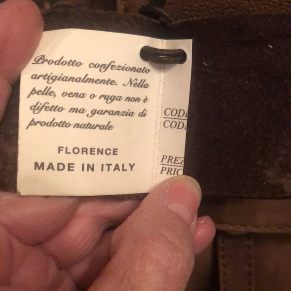 Rossi Firenze satchel brown distressed leather bag made in Florence Italy - Picture 14 of 14